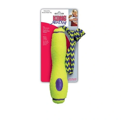 KONG Air Squeaker Stick med reb L - pivelegetøj med reb